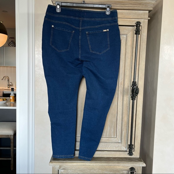 Catherine Malenandrino pull on dark wash denim jeggings size 1X NWT - Picture 5 of 11